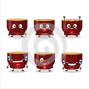 Cartoon character of kava drink with smile expression