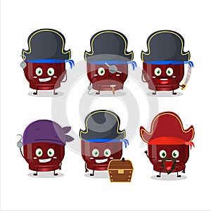 Cartoon character of kava drink with various pirates emoticons