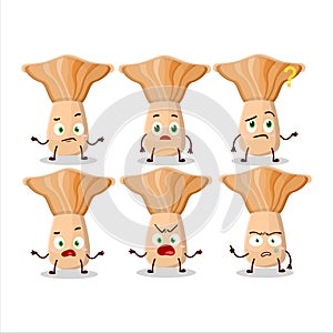 Cartoon character of lactarius with what expression