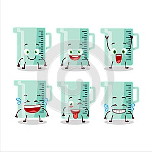 Cartoon character of measuring cup with smile expression