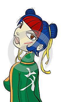 Cartoon character ninja gal photo