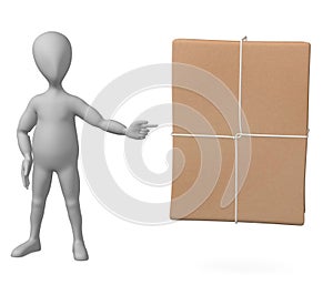 Cartoon character with package2