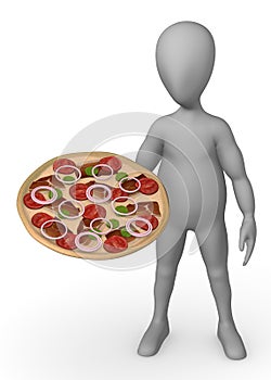 Cartoon character with pizza3