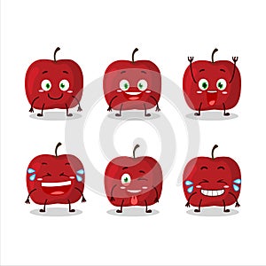 Cartoon character of red apple with smile expression