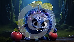 cartoon character of It\'s Chuckle berry the Blueberry photo