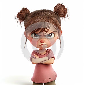 Cartoon Character With Sad Expression