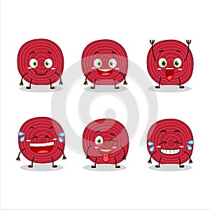 Cartoon character of slice of beet with smile expression