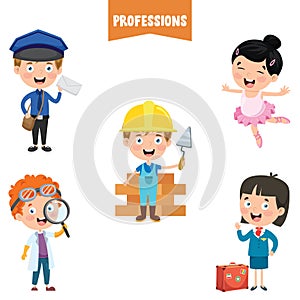 Cartoon Characters Of Different Professions