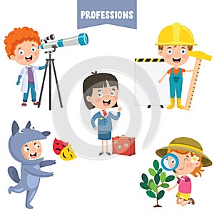 Cartoon Characters Of Different Professions