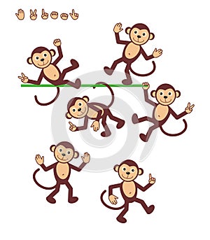 Cartoon characters - monkey