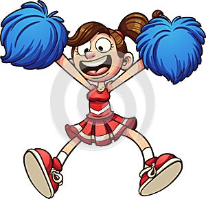 Cartoon cheerleader