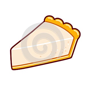 Cartoon cheesecake slice drawing