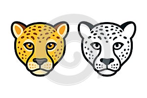Cartoon cheetah head