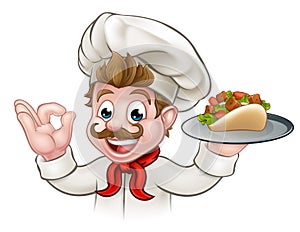 Cartoon Chef Kebab