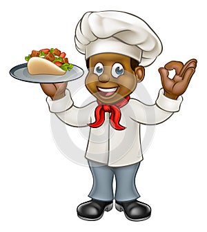 Cartoon Chef Kebab