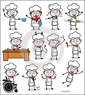 Cartoon Chef - Set of Concepts Vector illustrations