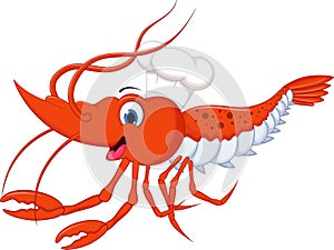 Cartoon chef shrimp