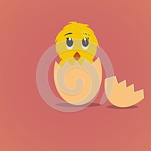 cartoon chick cute. vector