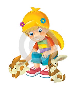 Cartoon child - activity - illustration for children