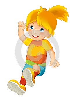 Cartoon child - activity - illustration for children