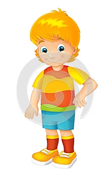 Cartoon child - activity - illustration for children