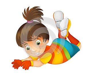 Cartoon child - activity - illustration for children