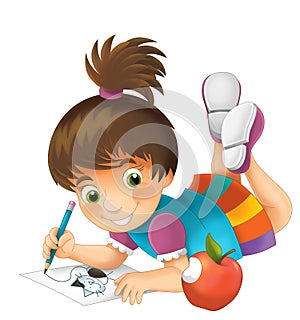 Cartoon child - illustration for the children