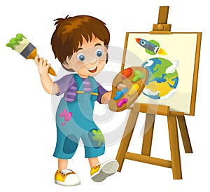 Cartoon child - illustration for the children