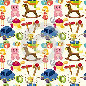 Cartoon child toy seamless pattern
