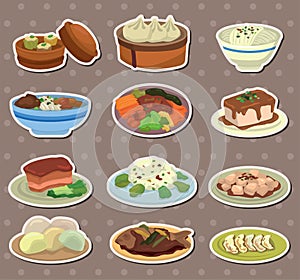Cartoon Chinese food stickers