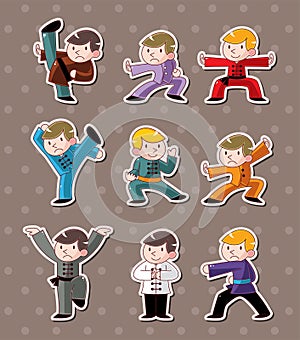 Cartoon chinese Kung fu stickers