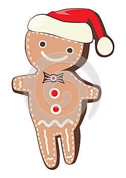 Cartoon Christmas Gingerbread man.