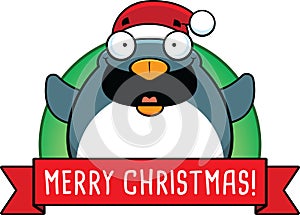 Cartoon Christmas Penguin Banner