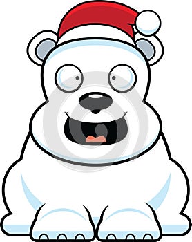 Cartoon Christmas Polar Bear Happy