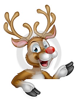 Cartoon Christmas Reindeer Character photo