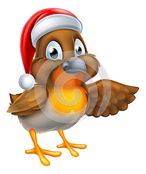 Cartoon Christmas Robin Bird