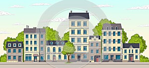 Cartoon Cityscape Panorama