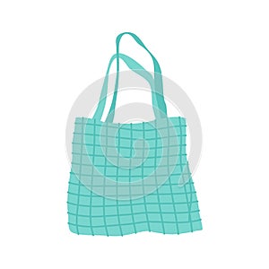 Cartoon Clothe Female Green Bag. Vector