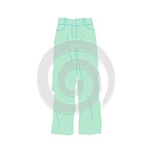 Cartoon Clothes Male Green Pants. Vector