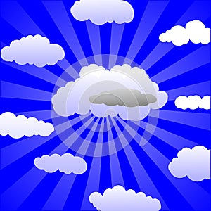 Cartoon cloud and sky background