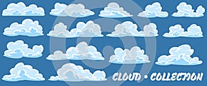 Cartoon clouds collection