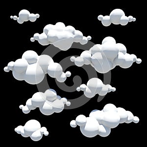 Cartoon clouds, Design element, PNG transparent ba photo