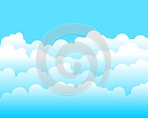 Cartoon cloudy background, sky and cloud