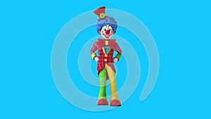 cartoon clown with thumbs up and down (with alpha channel included