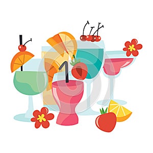 Cartoon Cocktail Beverage Group