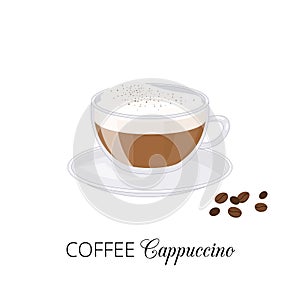 Cartoon coffee cappuccino.