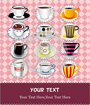 Cartoon coffee card