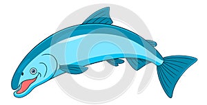 Cartoon coho salmon