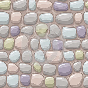 Cartoon colored stone texture, vector seamless background