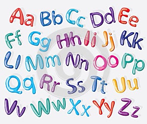 Cartoon colorful alphabet
